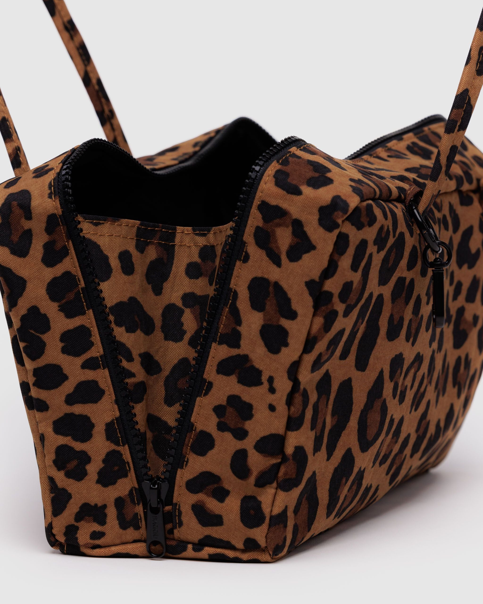 Nylon Bowler Bag - Leopard - Image 4