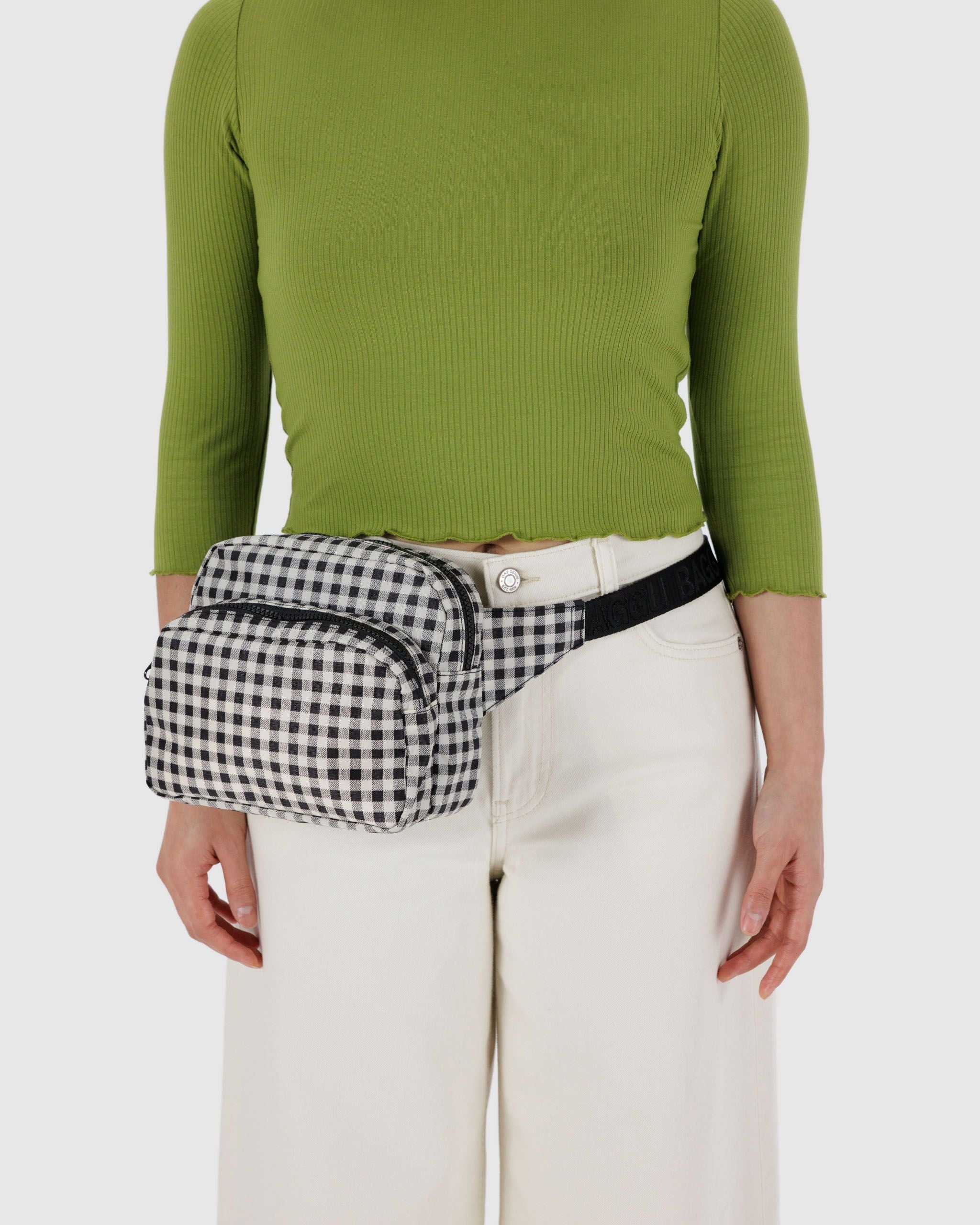 Fanny Pack - Black & White Gingham - Image 4