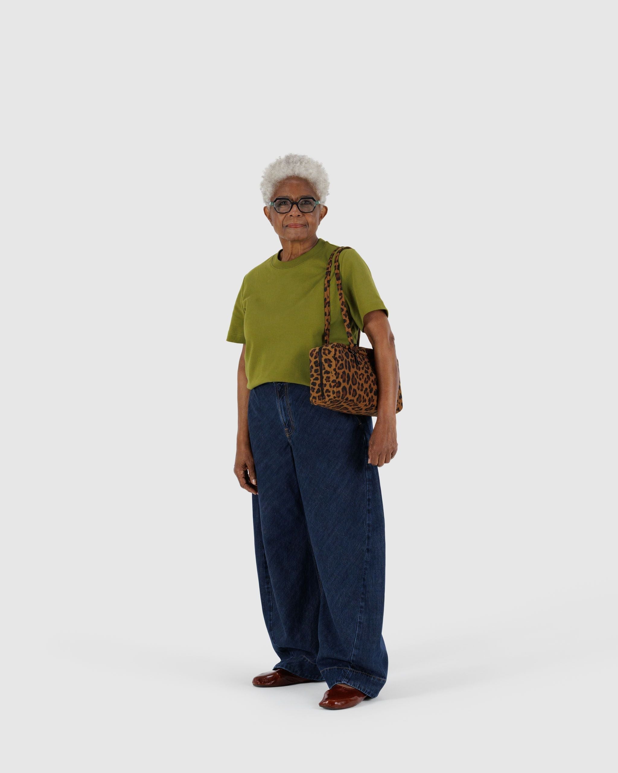 Nylon Bowler Bag - Leopard - Image 2