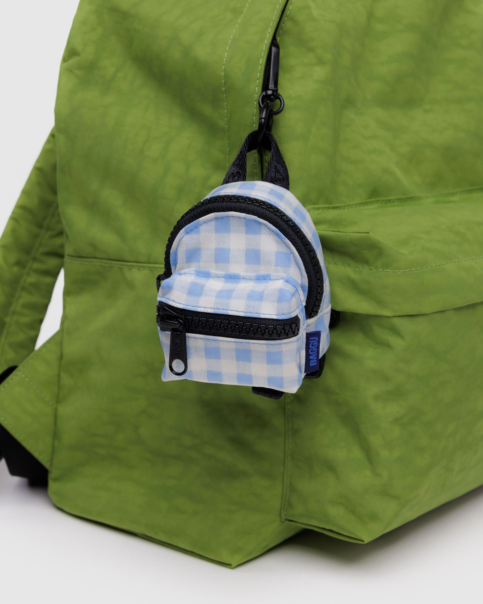 Backpack Charm - Light Blue Gingham - Image 2