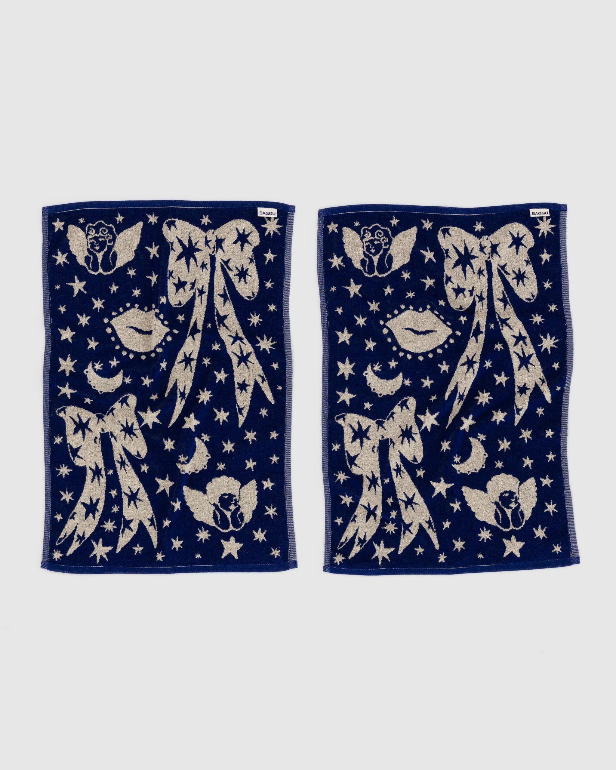 Hand Towel Set of 2 - Cherub Bows - Image 2