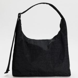 Nylon Shoulder Bag - Black