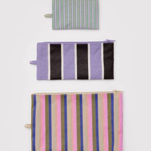 Flat Pouch Set - Candy Shop Stripes