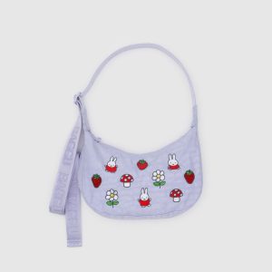 Small Nylon Crescent Bag - Embroidered Miffy